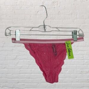 Sam Edelman Pink Lace Bikini Panty Size M Stretch Waist 13”